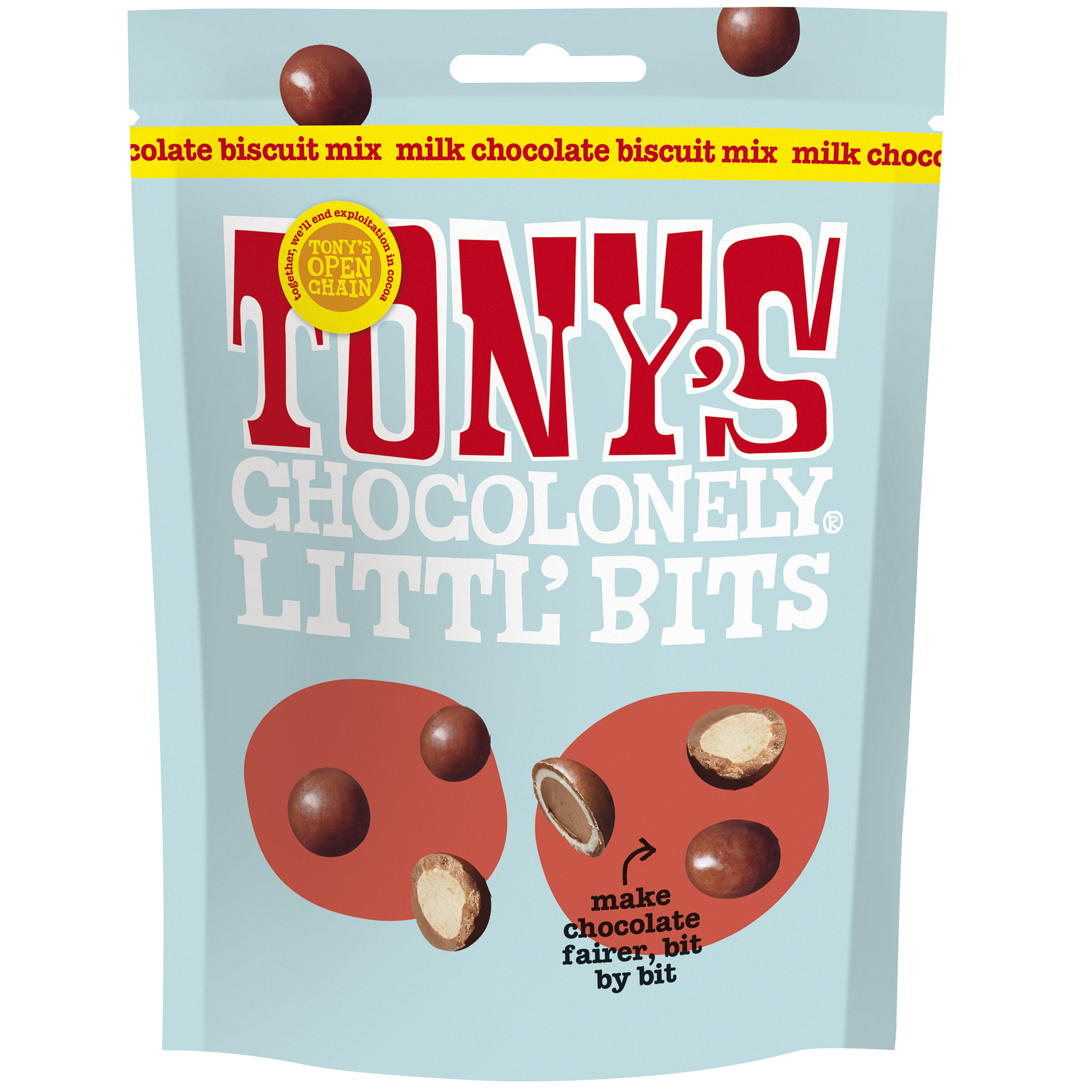Littl' Bits milk chocolate biscuit mix-Tony’s Chocolonely United Kingdom