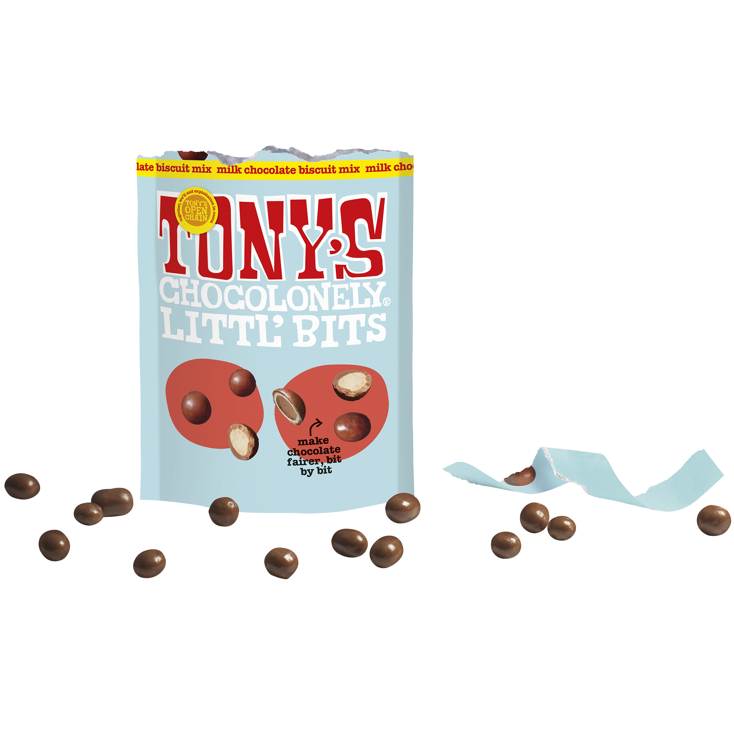 Littl' Bits milk chocolate biscuit mix-Tony’s Chocolonely United Kingdom