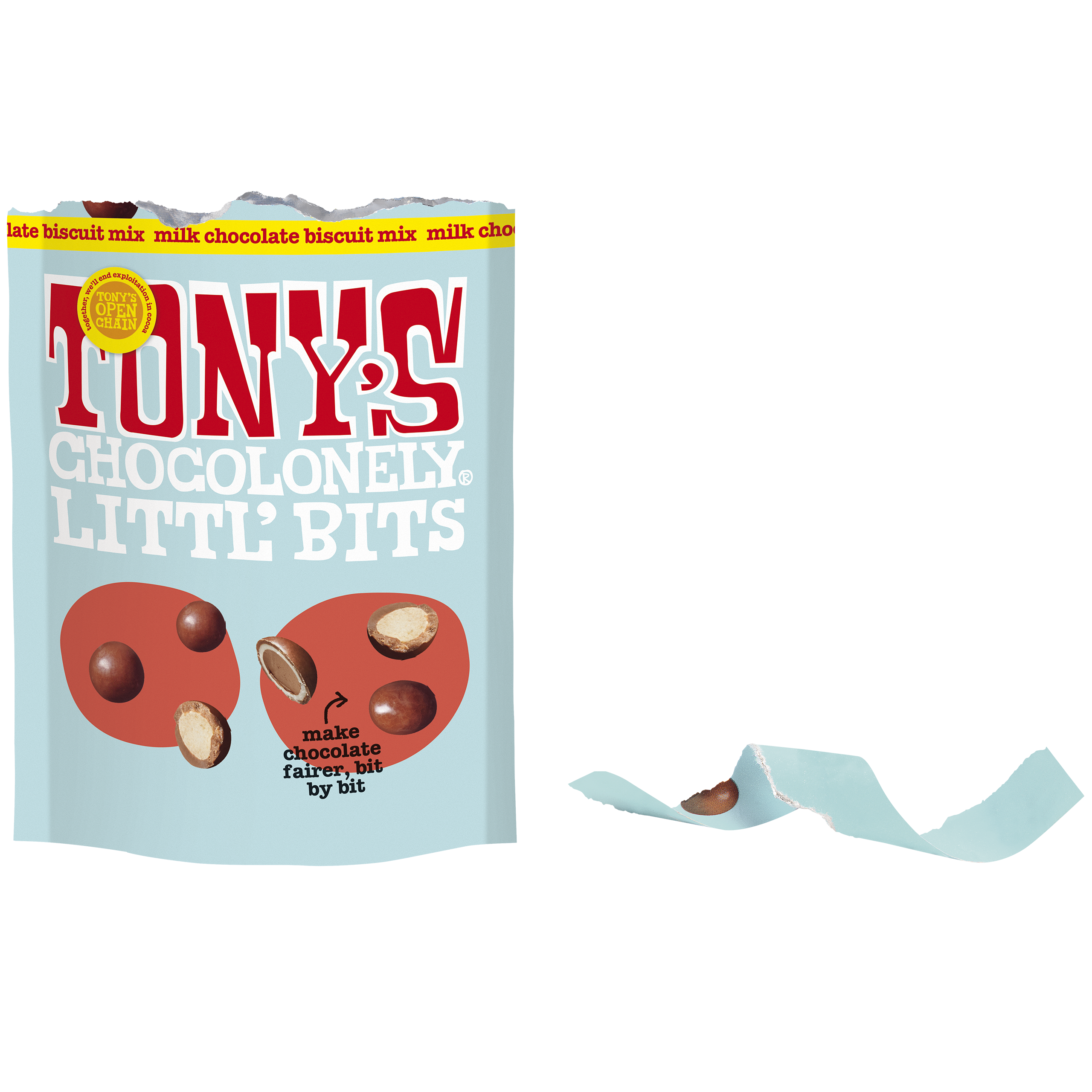 Littl' Bits milk chocolate biscuit mix-Tony’s Chocolonely United Kingdom