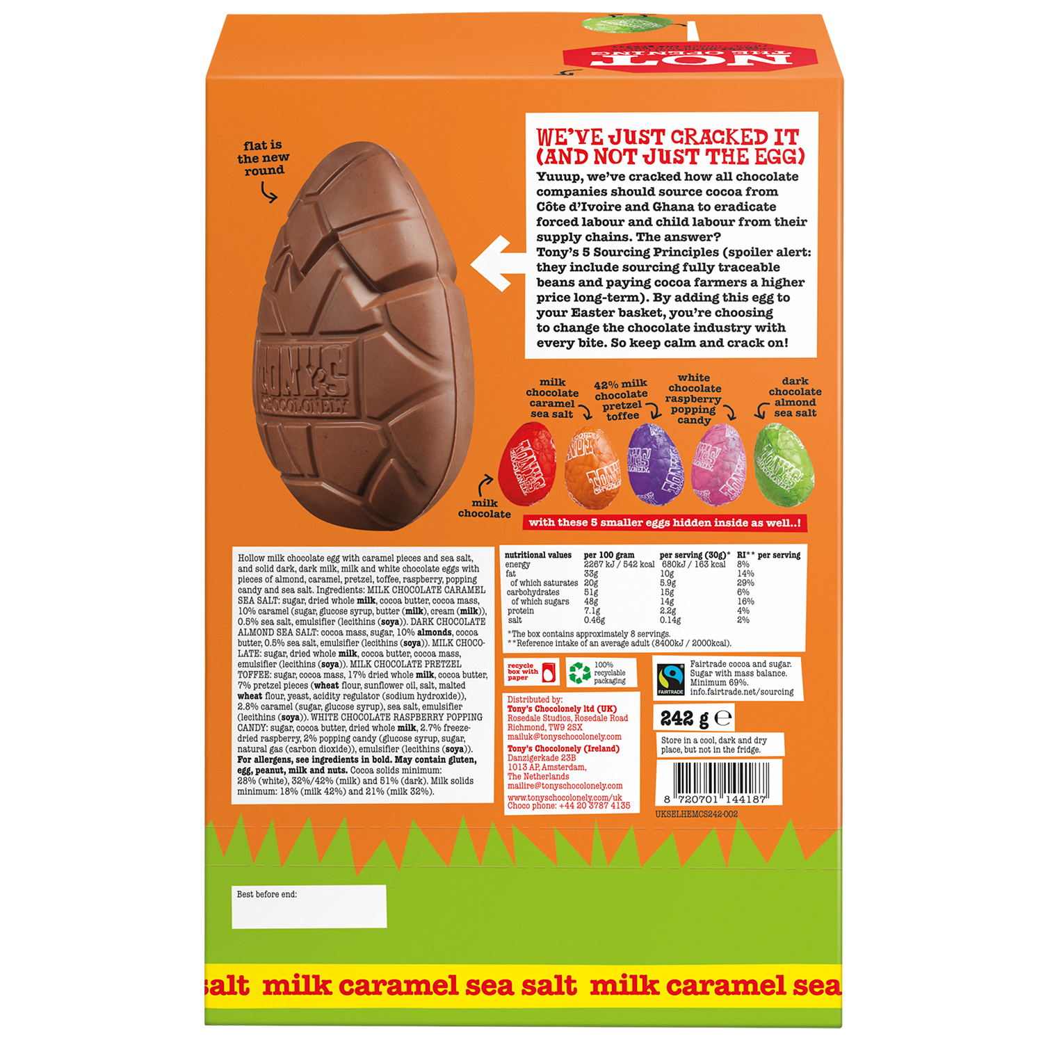 milk caramel sea salt chocolate easter egg-Tony’s Chocolonely United Kingdom