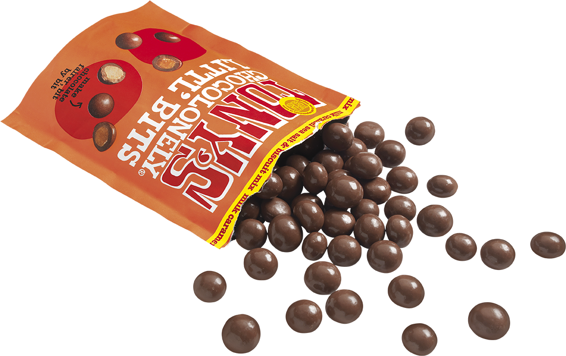 Littl' Bits milk caramel sea salt & biscuit mix open pouch - Tony's Chocolonely United Kingdom