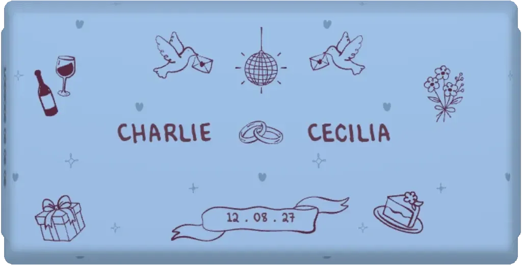 hand-drawn happily ever after