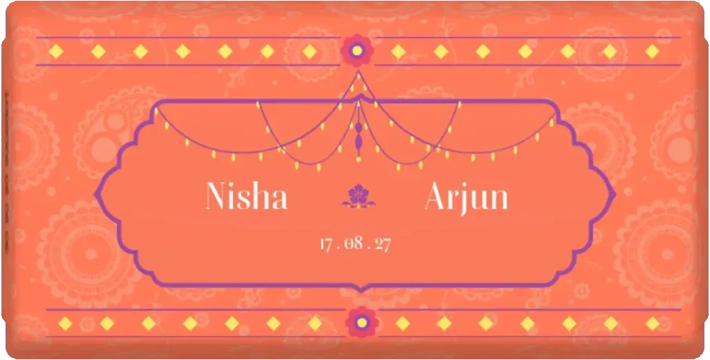 golden garlands wedding