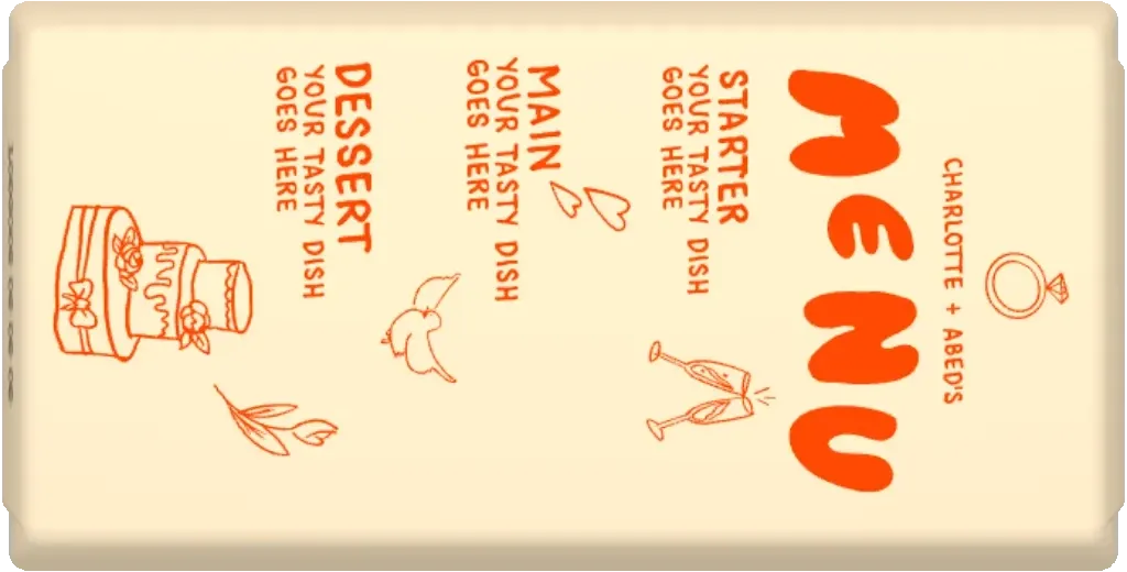 wedding menu