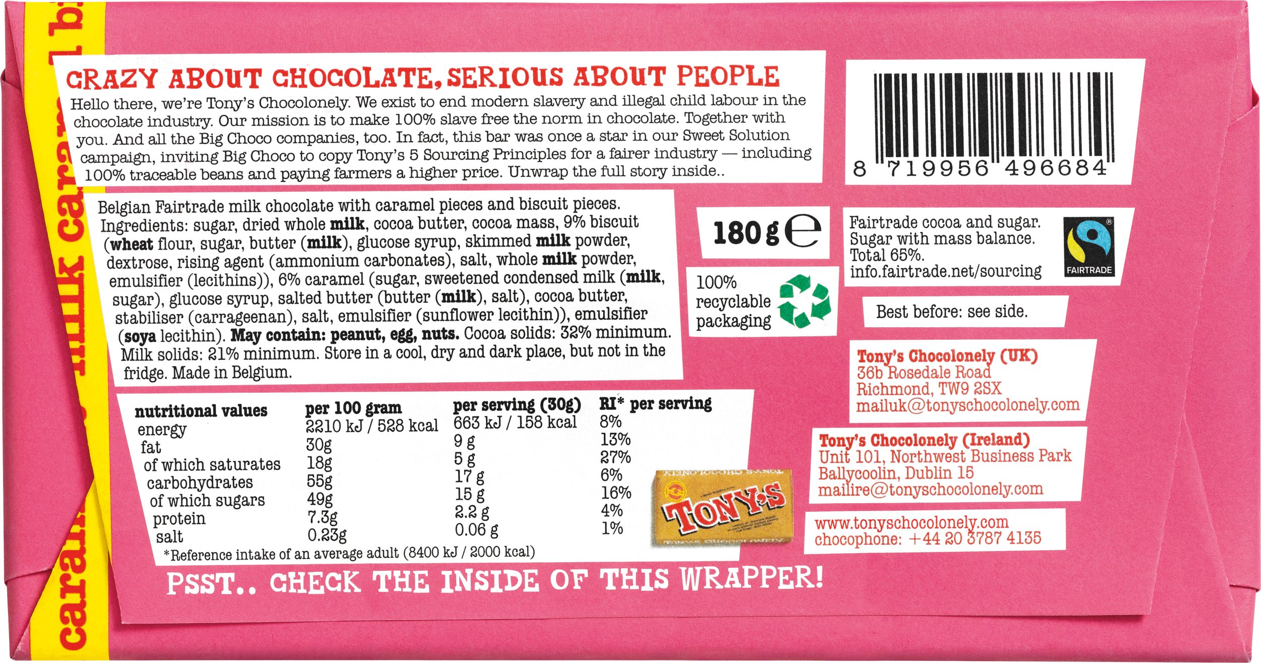 milk caramel biscuit 32%-Tony’s Chocolonely United Kingdom