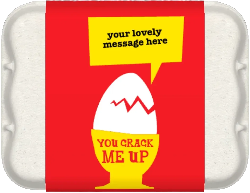 you crack me up egg box