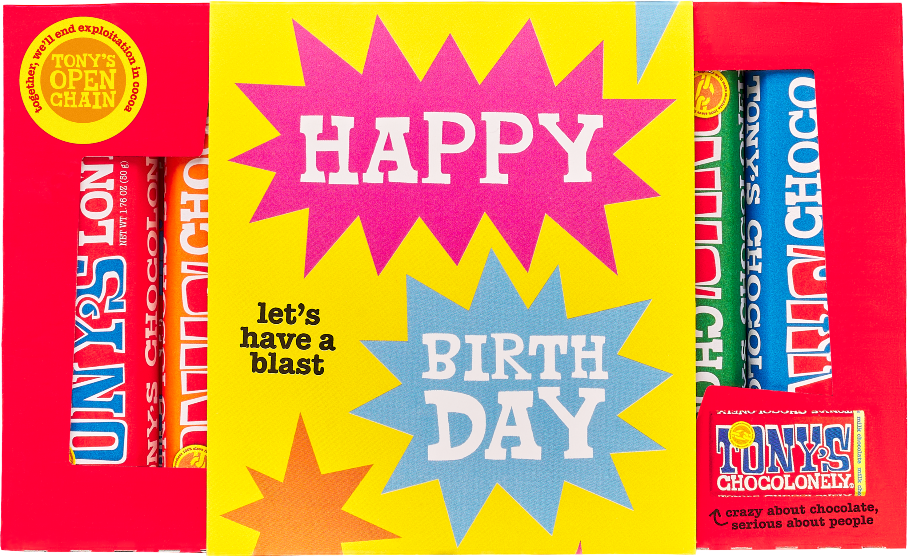 happy birthday small bar tasting pack - Tony's Chocolonely